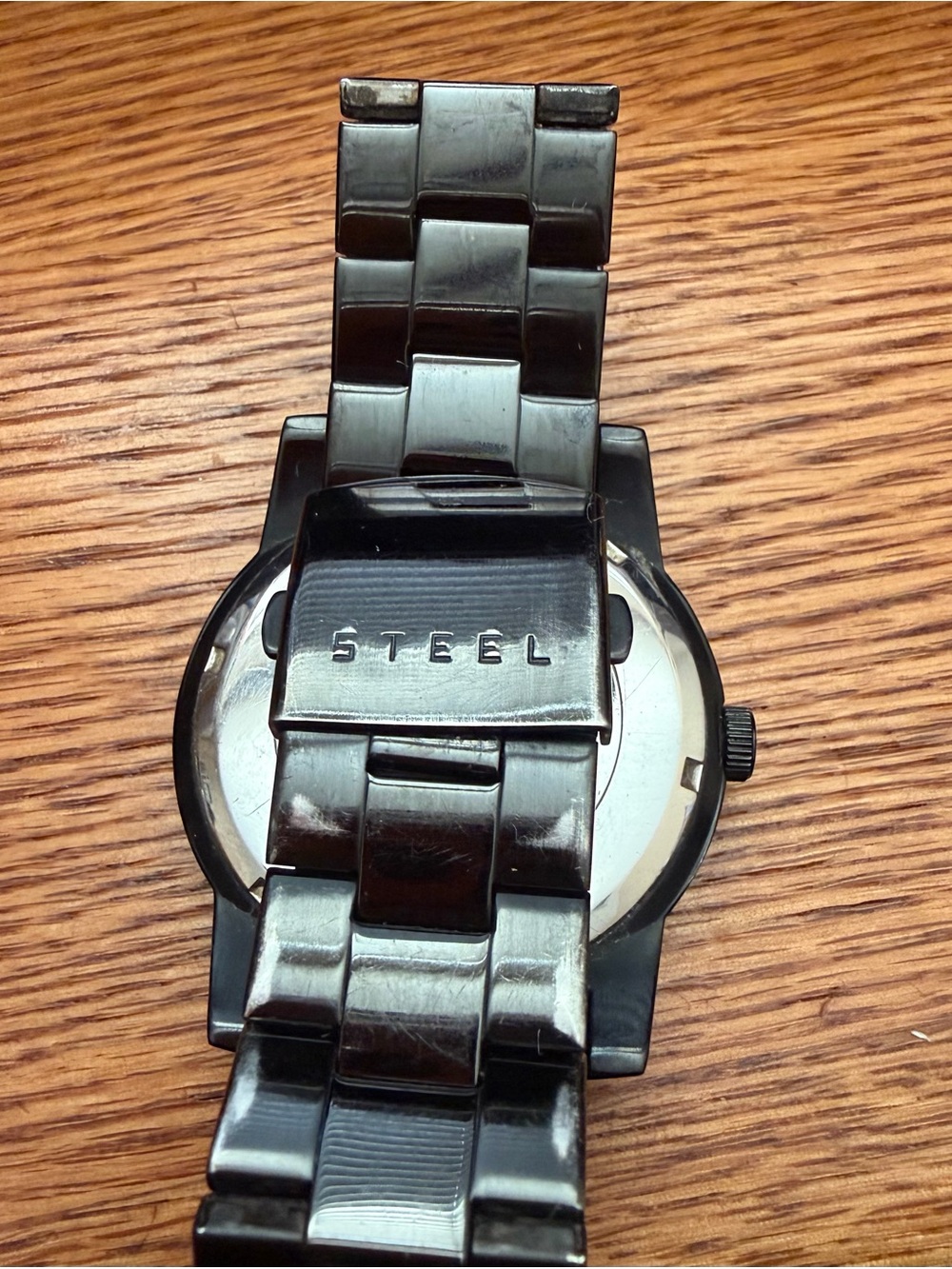 Vintage Lovely Guess Bronze Men's Bracelet Watch with White Accents - Picture 3 of 4